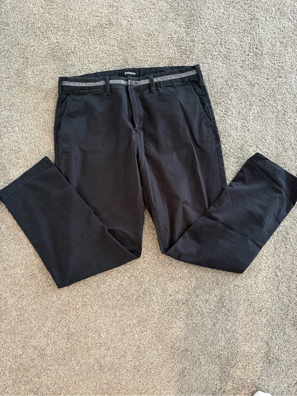 Express Men's Black Slim Chinos